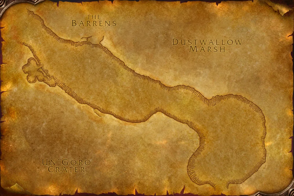 Map of Thousand Needles